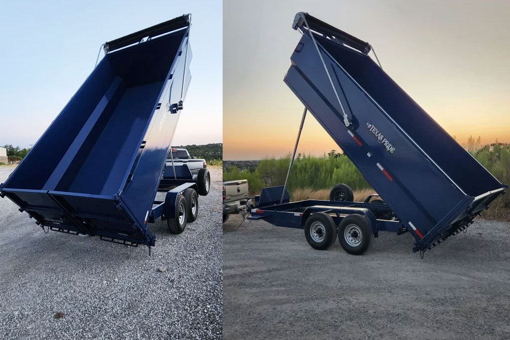 Dump Trailer - 16x7x4 w/ Automatic Tarp, Spreader Gate