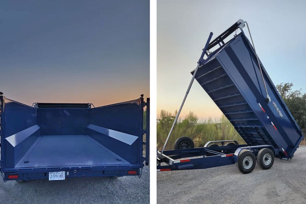 Dump Trailer - 16x7x4 w/ Automatic Tarp, Spreader Gate