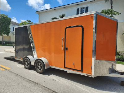 Motorcycle Trailer - 20 ft Aluminum V Nose