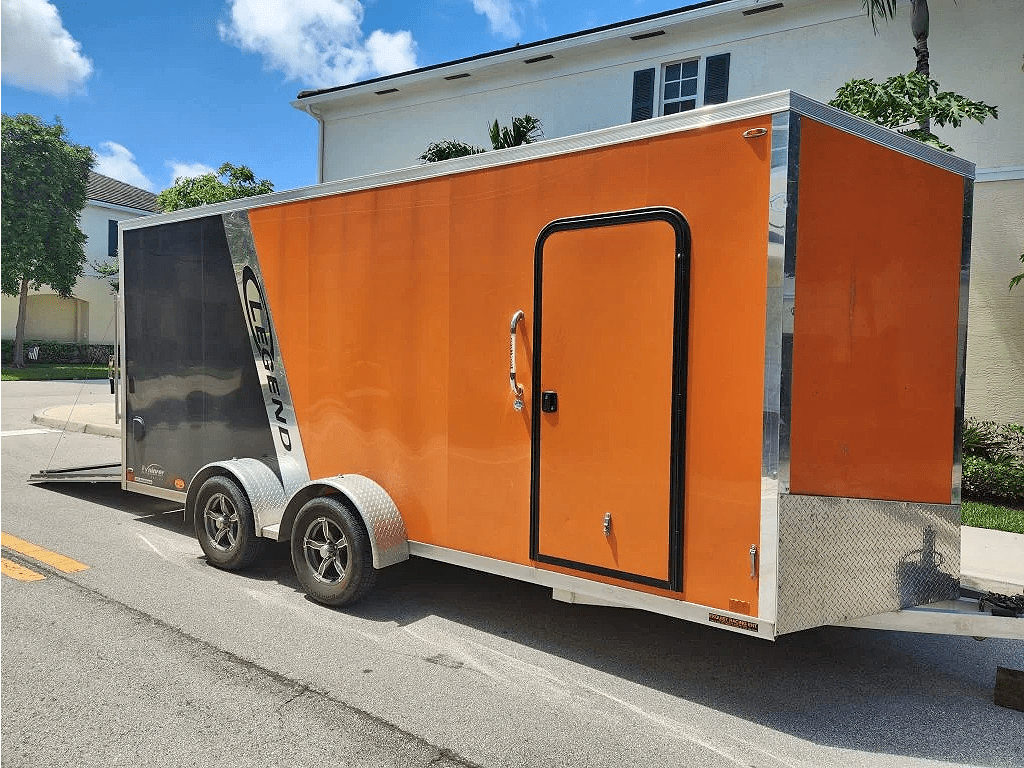 Motorcycle Trailer - 20 ft Aluminum V Nose