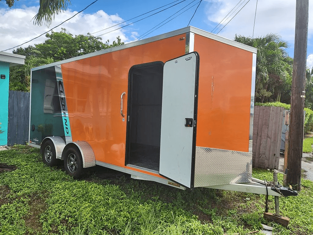 Motorcycle Trailer - 20 ft Aluminum V Nose
