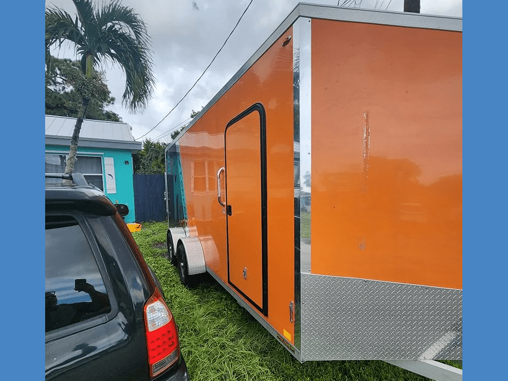 Motorcycle Trailer - 20 ft Aluminum V Nose