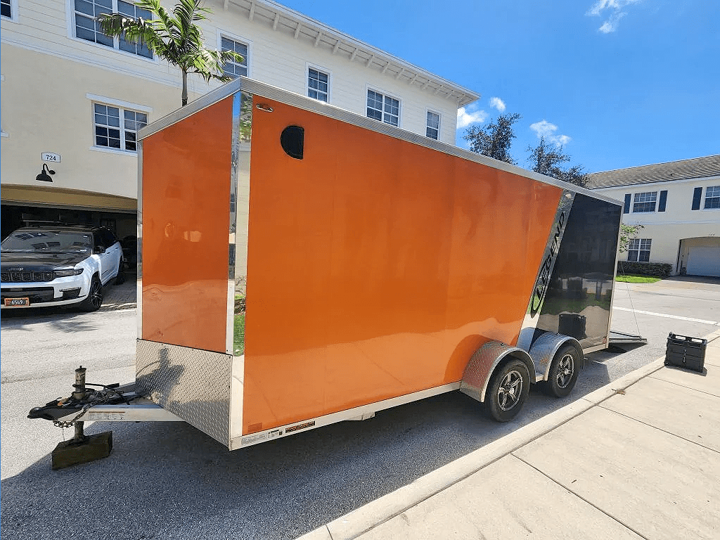 Motorcycle Trailer - 20 ft Aluminum V Nose
