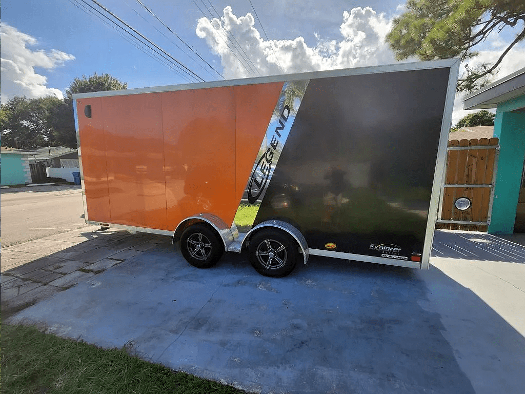 Motorcycle Trailer - 20 ft Aluminum V Nose
