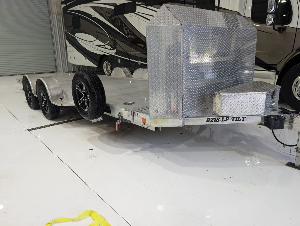 Car Hauler - Aluma 8218 Aluminum Tilt Trailer with Winch