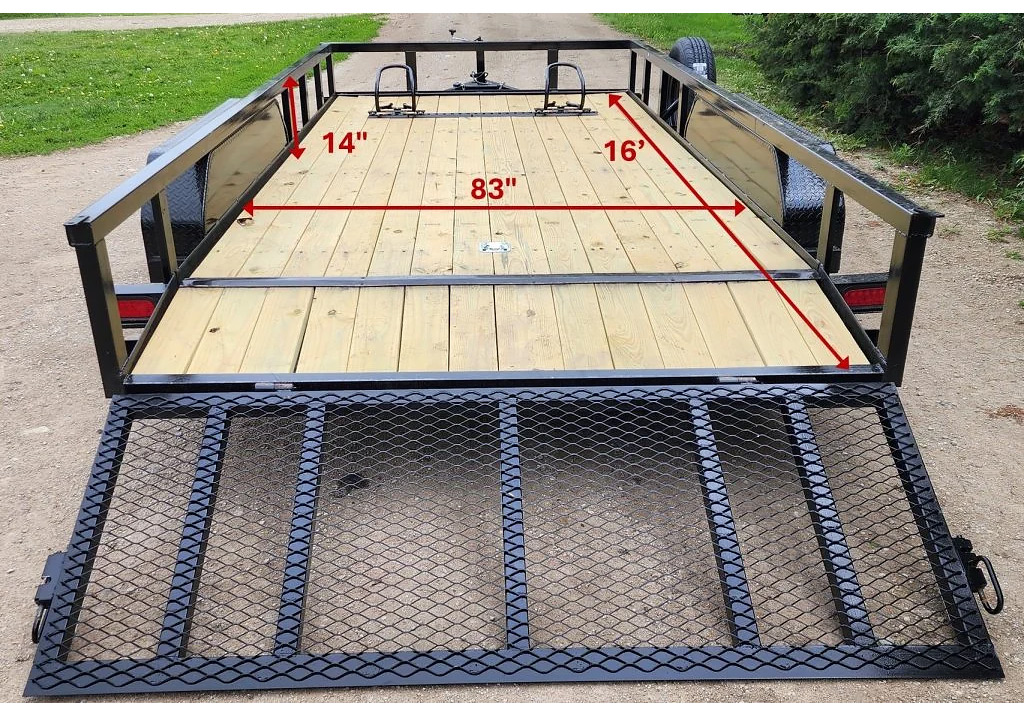 Utility Trailer - 83" x 16' With Ramp