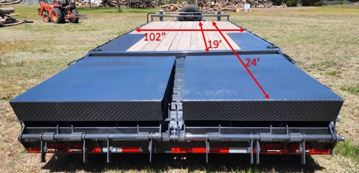 Equipment Trailer - Lamar Flatbed BP Deckover Equipment 8.5x24