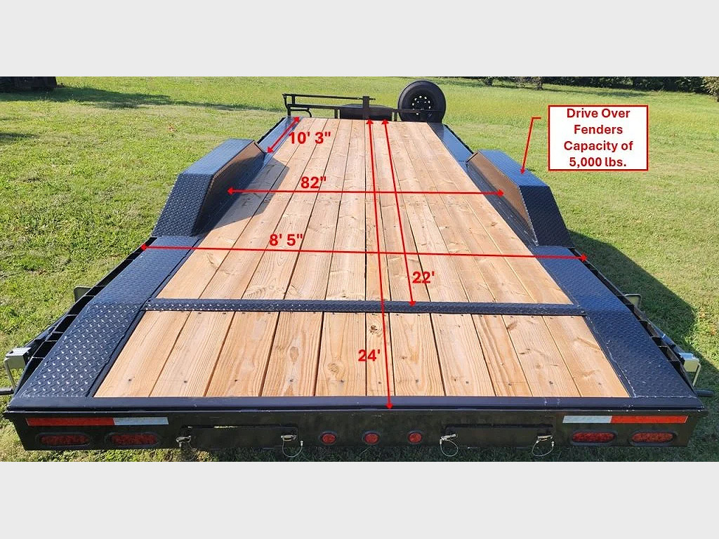 24ft Flatbed Car Hauler/Equipment Trailer