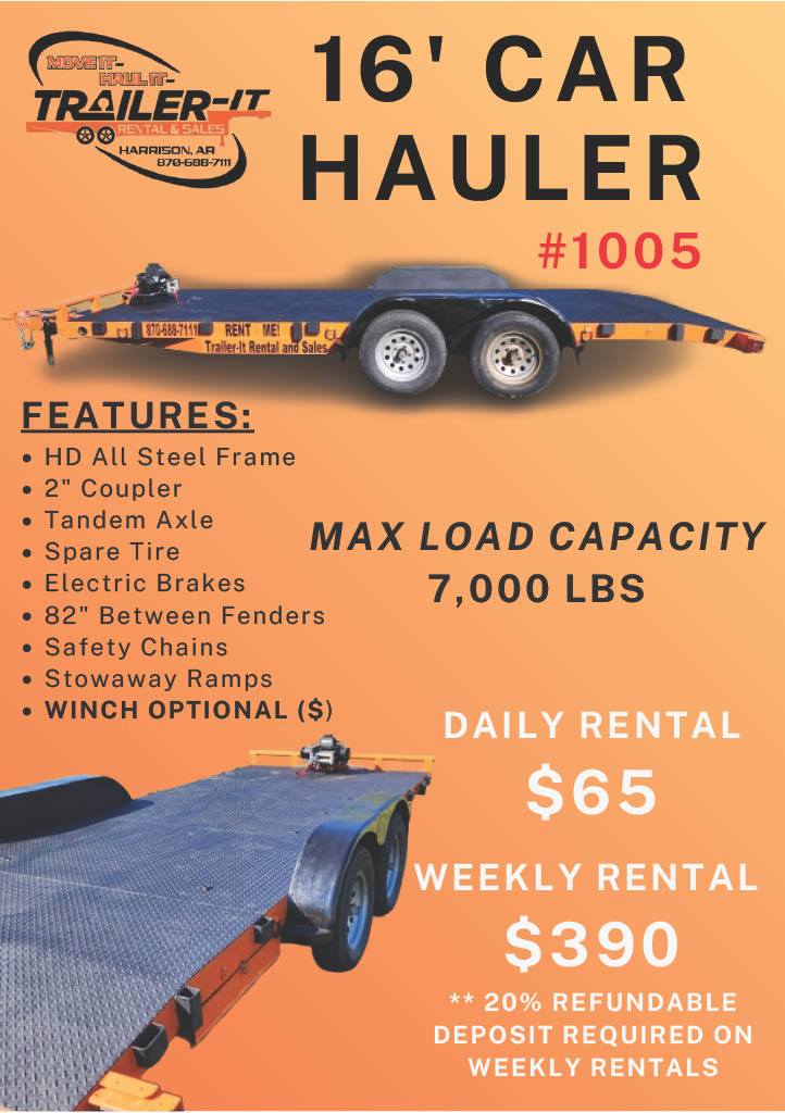 16' with 2' Dovetail Car Hauler