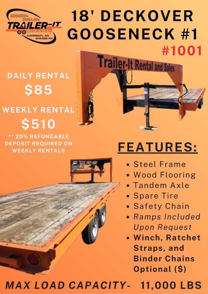 18' Deckover Gooseneck