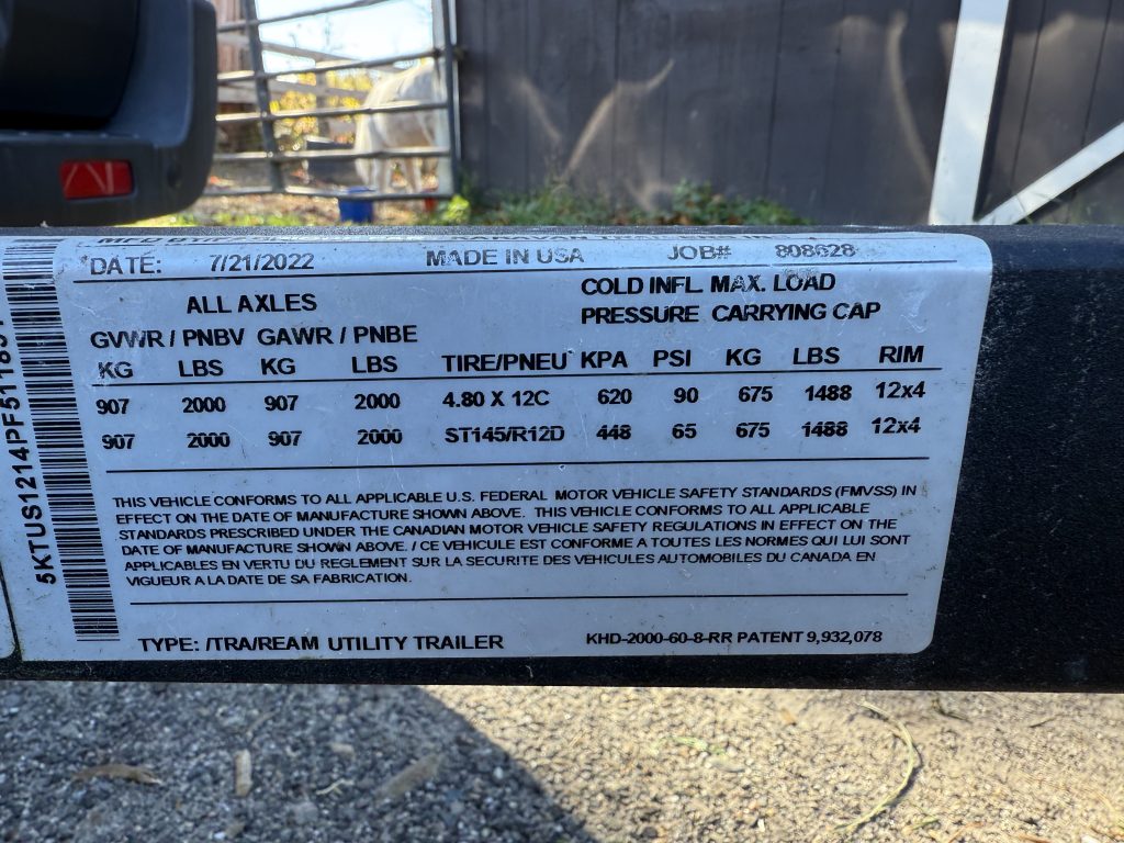 5x9 Utility Trailer
