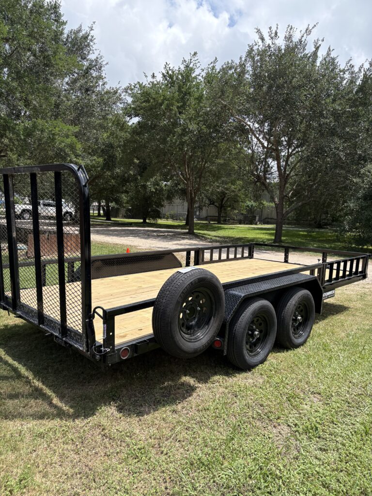 16ft Utility Trailer with Side-Load ATV Ramps and Rear Gate