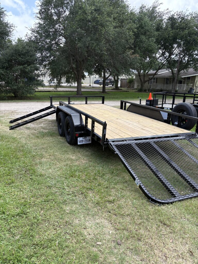 16ft Utility Trailer with Side-Load ATV Ramps and Rear Gate