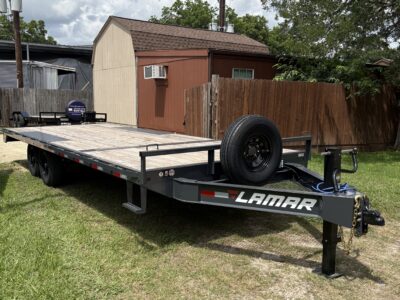 22ft Deckover Equipment Flatbed Trailer with Rear Ramps